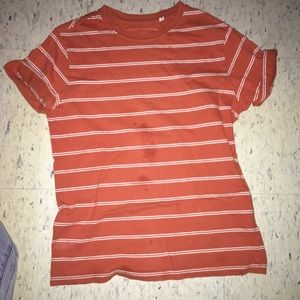 Orange striped t shirt
